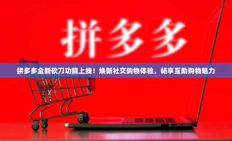 拼多多全新砍刀功能上线!焕新社交购物体验,畅享互助购物魅力-第1张图片-拼多多助力 拼多多全新砍刀功能上线!焕新社交购物体验,畅享互助购物魅力-第1张图片-拼多多助力