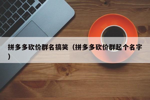 拼多多砍价群名搞笑（拼多多砍价群起个名字）-第1张图片-拼多多助力