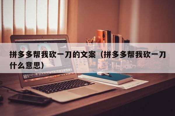 拼多多帮我砍一刀的文案（拼多多帮我砍一刀什么意思）-第1张图片-拼多多助力