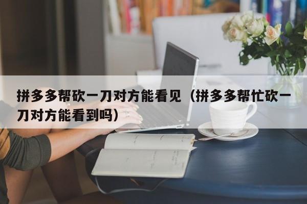 拼多多帮砍一刀对方能看见（拼多多帮忙砍一刀对方能看到吗）-第1张图片-拼多多助力