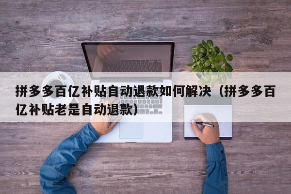 拼多多百亿补贴自动退款如何解决（拼多多百亿补贴老是自动退款）-第1张图片-拼多多助力