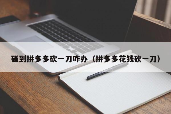 碰到拼多多砍一刀咋办（拼多多花钱砍一刀）-第1张图片-拼多多助力