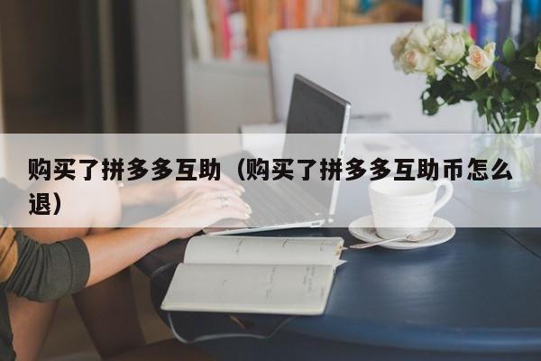 购买了拼多多互助（购买了拼多多互助币怎么退）-第1张图片-拼多多助力