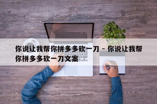 你说让我帮你拼多多砍一刀 - 你说让我帮你拼多多砍一刀文案-第1张图片-拼多多助力