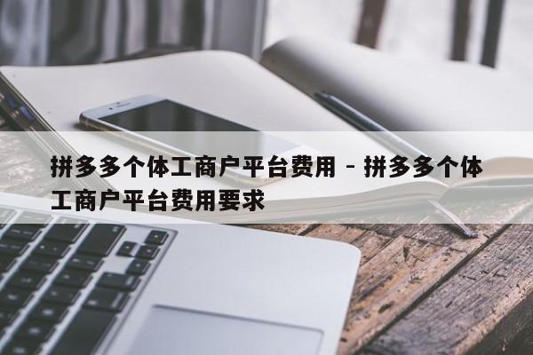 拼多多个体工商户平台费用 - 拼多多个体工商户平台费用要求-第1张图片-拼多多助力