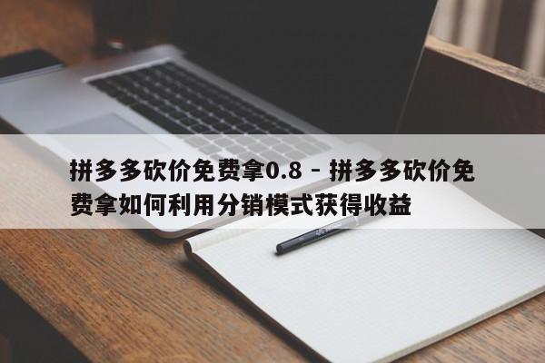 拼多多砍价免费拿0.8 - 拼多多砍价免费拿如何利用分销模式获得收益-第1张图片-拼多多助力