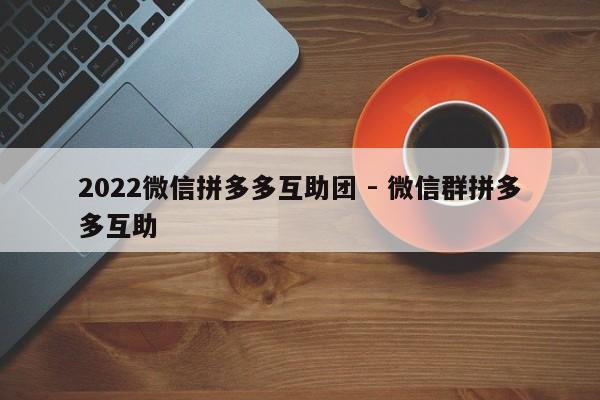 2022微信拼多多互助团 - 微信群拼多多互助-第1张图片-拼多多助力