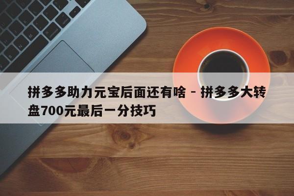 拼多多助力元宝后面还有啥 - 拼多多大转盘700元最后一分技巧-第1张图片-拼多多助力