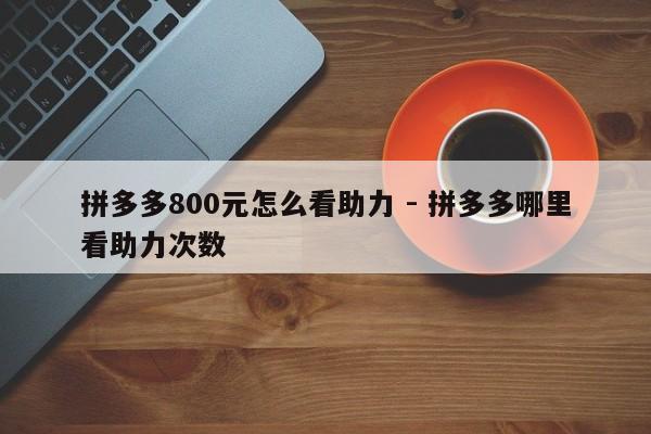 拼多多800元怎么看助力 - 拼多多哪里看助力次数-第1张图片-拼多多助力