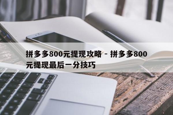 拼多多800元提现攻略 - 拼多多800元提现最后一分技巧-第1张图片-拼多多助力