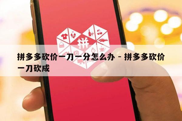 拼多多砍价一刀一分怎么办 - 拼多多砍价一刀砍成-第1张图片-拼多多助力