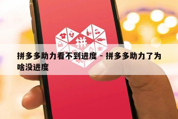 拼多多助力看不到进度 - 拼多多助力了为啥没进度-第1张图片-拼多多助力